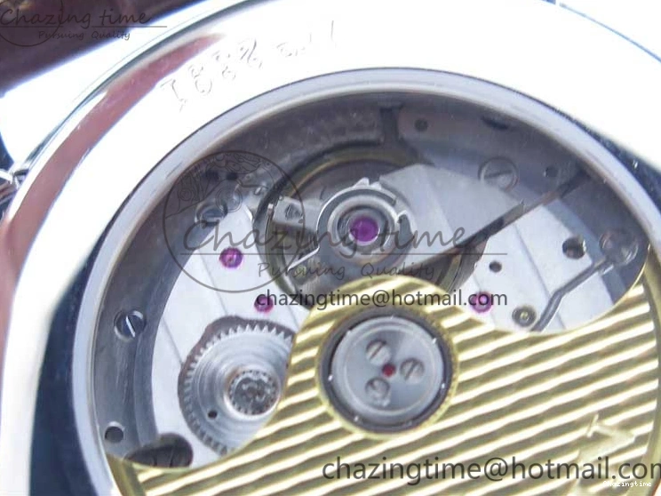 0302 Villeret 6654 SS Complicated Function OMF 1:1 Best Edition White Dial on Brown Leather Strap A6654 V Popular 7904